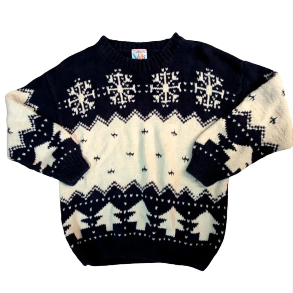 Talbot's kids‎ vintage blue & white knit sweater size small